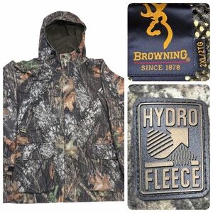Browning Jacket Mens 2XL Camo Hydro Fleece GORE-TEX Hooded Hunting Jacket